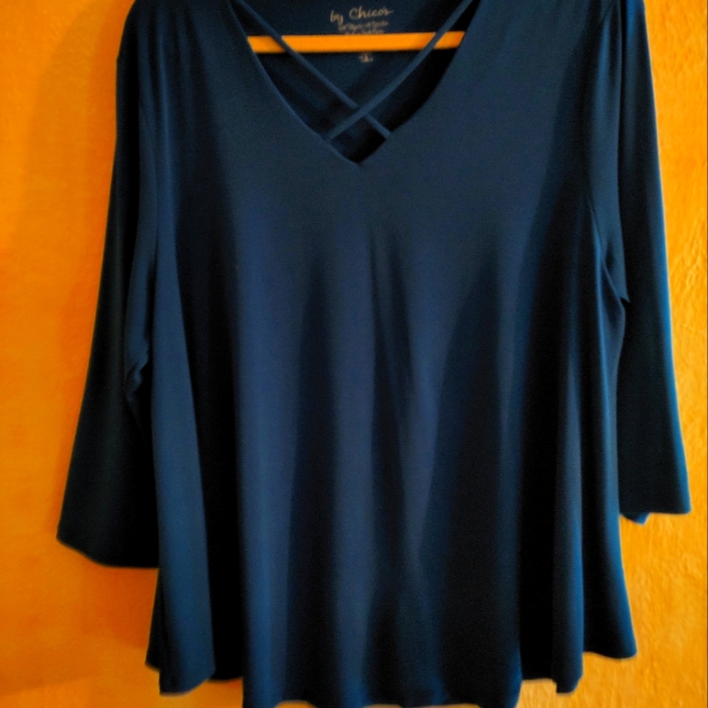 Chico's brand size 3 Dark Blue Top
